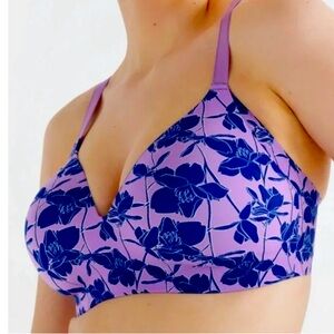 NWT KNIX  Wingwoman Contour Bra in Violet Magnolia Size 6+